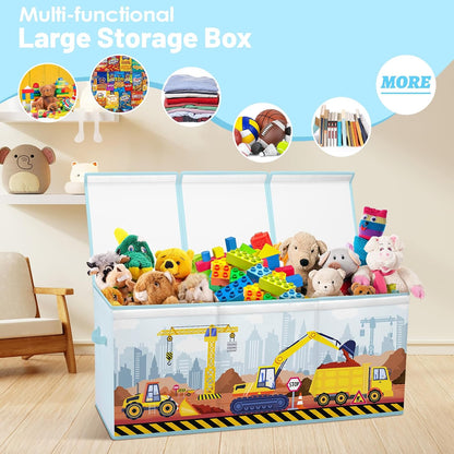 Toy Storage Box with Lids Extra Large Collapsible Toy Box Chest for Kids