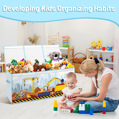 Toy Storage Box with Lids Extra Large Collapsible Toy Box Chest for Kids