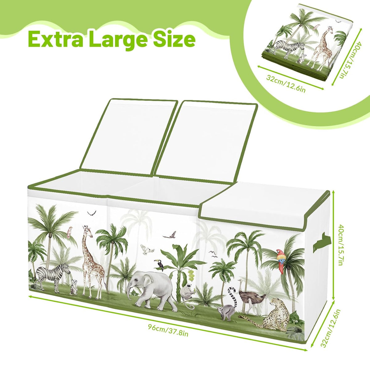 Toy Storage Box with Lids Extra Large Collapsible Toy Box Chest for Kids