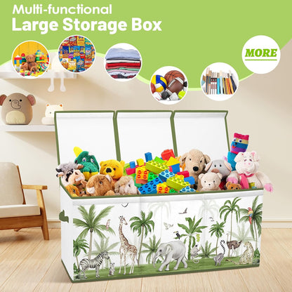 Toy Storage Box with Lids Extra Large Collapsible Toy Box Chest for Kids