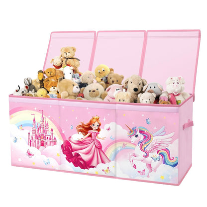 Toy Storage Box with Lids Extra Large Collapsible Toy Box Chest for Kids