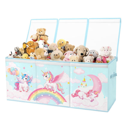 Toy Storage Box with Lids Extra Large Collapsible Toy Box Chest for Kids