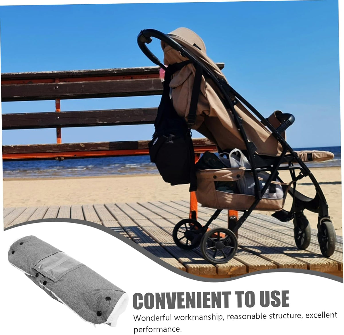 Windproof Stroller Mittens Detachable Hand Warmers for Cold Weather Comfortable and Practical for Outdoor Use by Parents