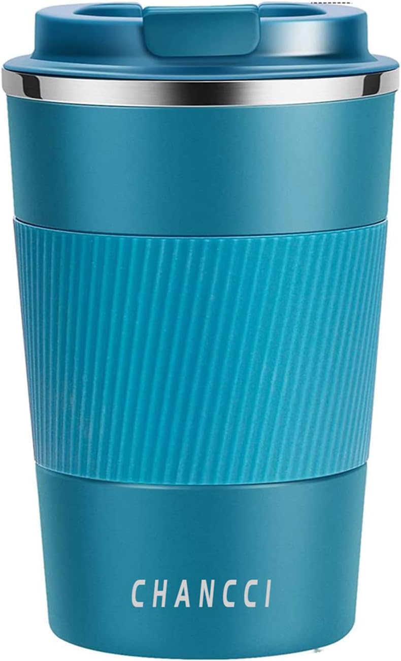 16oz Travel Coffee Mug Spill Proof, Insulated Coffee Mug with Lid, Leakproof Coffee Tumbler,Stainless Steel Vacuum Coffee Cup for Hot/Cold Drinks, Reusable Coffee Cup for Men Women -510ml,Black
