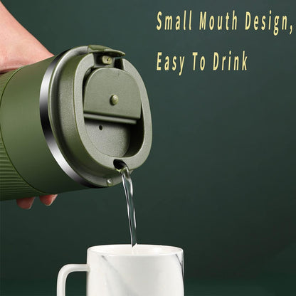 16oz Travel Coffee Mug Spill Proof, Insulated Coffee Mug with Lid, Leakproof Coffee Tumbler,Stainless Steel Vacuum Coffee Cup for Hot/Cold Drinks, Reusable Coffee Cup for Men Women -510ml,Black