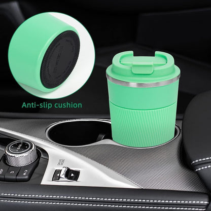 16oz Travel Coffee Mug Spill Proof, Insulated Coffee Mug with Lid, Leakproof Coffee Tumbler,Stainless Steel Vacuum Coffee Cup for Hot/Cold Drinks, Reusable Coffee Cup for Men Women -510ml,Black