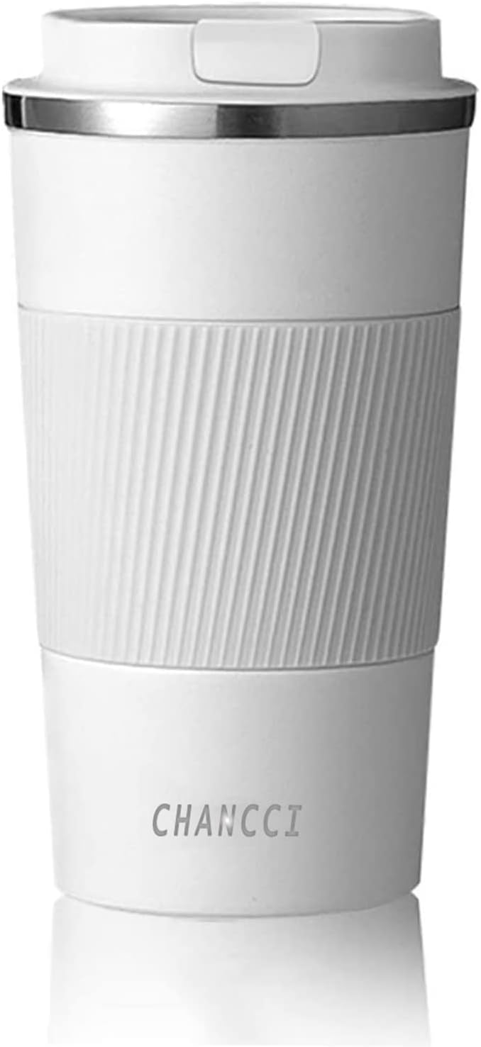 16oz Travel Coffee Mug Spill Proof, Insulated Coffee Mug with Lid, Leakproof Coffee Tumbler,Stainless Steel Vacuum Coffee Cup for Hot/Cold Drinks, Reusable Coffee Cup for Men Women -510ml,Black