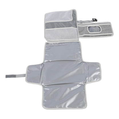 Portable Baby Diaper Changing Pad, Travel Diaper Mat Infant Changer, PEVA Lining Changer with Storage Pockets, Ideal for On the Go Parents