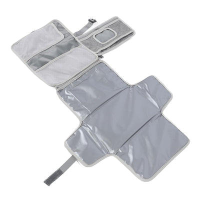 Portable Baby Diaper Changing Pad, Travel Diaper Mat Infant Changer, PEVA Lining Changer with Storage Pockets, Ideal for On the Go Parents