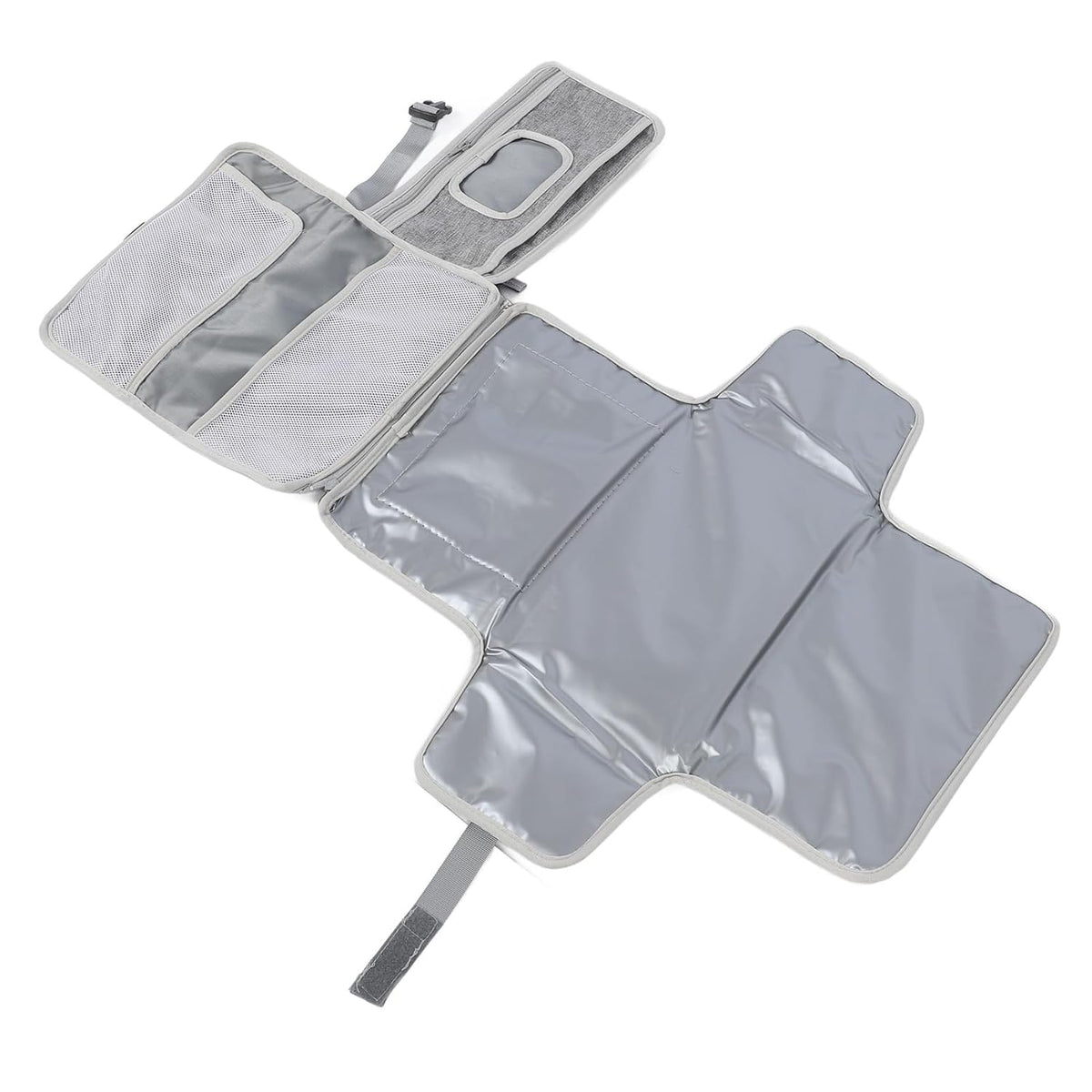 Portable Baby Diaper Changing Pad, Travel Diaper Mat Infant Changer, PEVA Lining Changer with Storage Pockets, Ideal for On the Go Parents