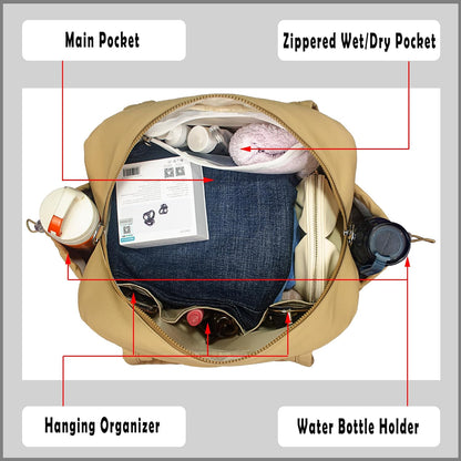 Medium Diaper Bag Tote, Shoulder & Crossbody Mom Bag