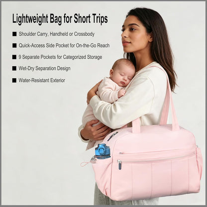 Medium Diaper Bag Tote, Shoulder & Crossbody Mom Bag