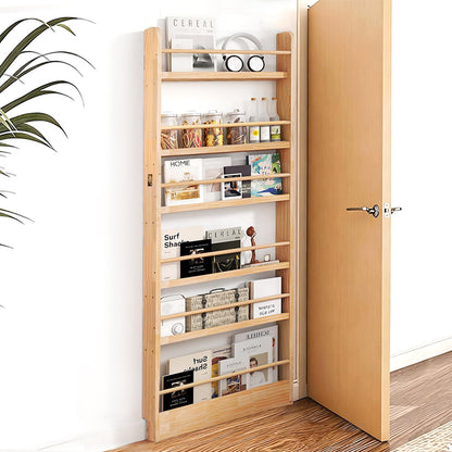 Behind the Door Bookshelf, Wooden Kids Bookshelf 6-Tier Organizer