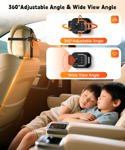6.86'' Baby Car Camera for Seat HD Bual Rear Facing