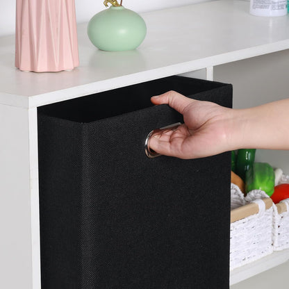Collapsible Storage Bins,13×13 Foldable Storage Cube Boxes Fabric Drawer Fabric Storage Bins Vinyl Record Light Coffee, 4 Pack