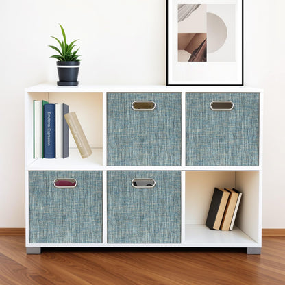 Collapsible Storage Bins,13×13 Foldable Storage Cube Boxes Fabric Drawer Fabric Storage Bins Vinyl Record Light Coffee, 4 Pack