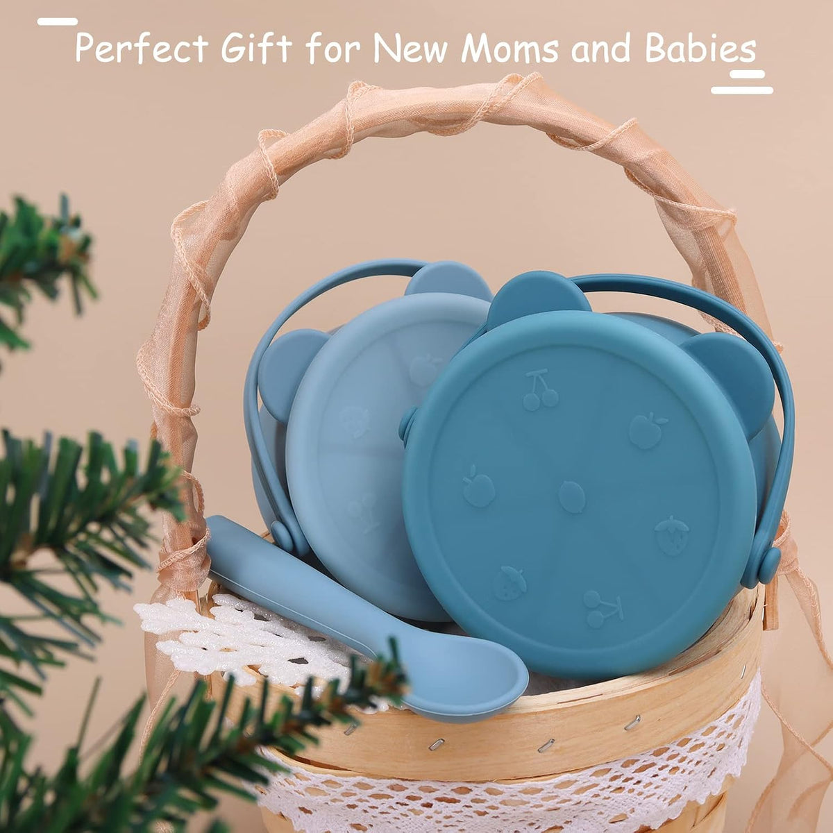 Snack Cups for Toddlers, Baby Snack Containers, Silicone Toddler Snack Cups No Spill, Food Catcher with Lid & Bucket-like Handle, BPA Free & Dishwasher Safe, 9 Ounce Lilac