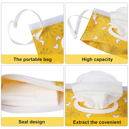 FEBSNOW 6 Pack Baby Wipes Dispenser, Portable Refillable EVA Wipe Holder