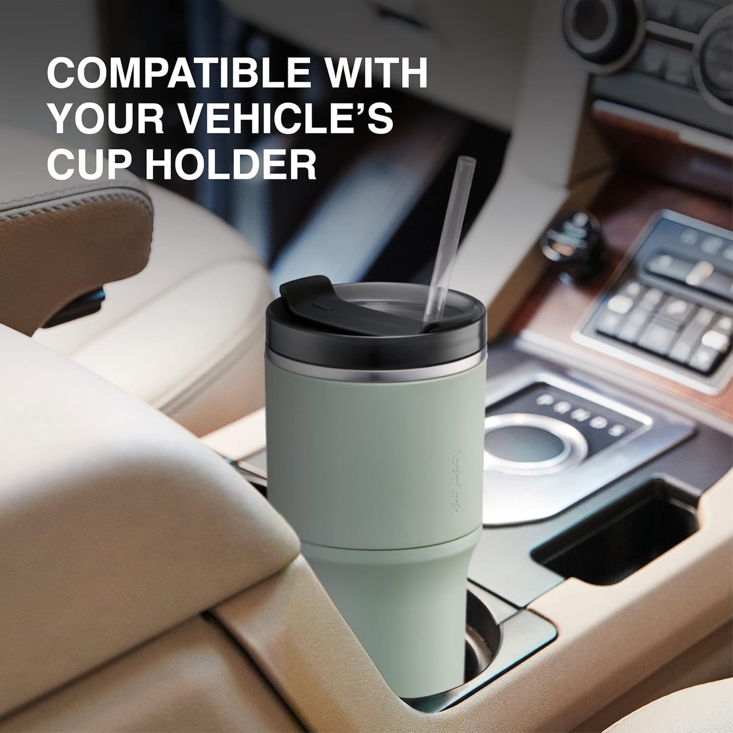 Metro Tumbler Stainless Steel Double Wall Insulated with Non-slip grip, Lid, 22 oz, Gray