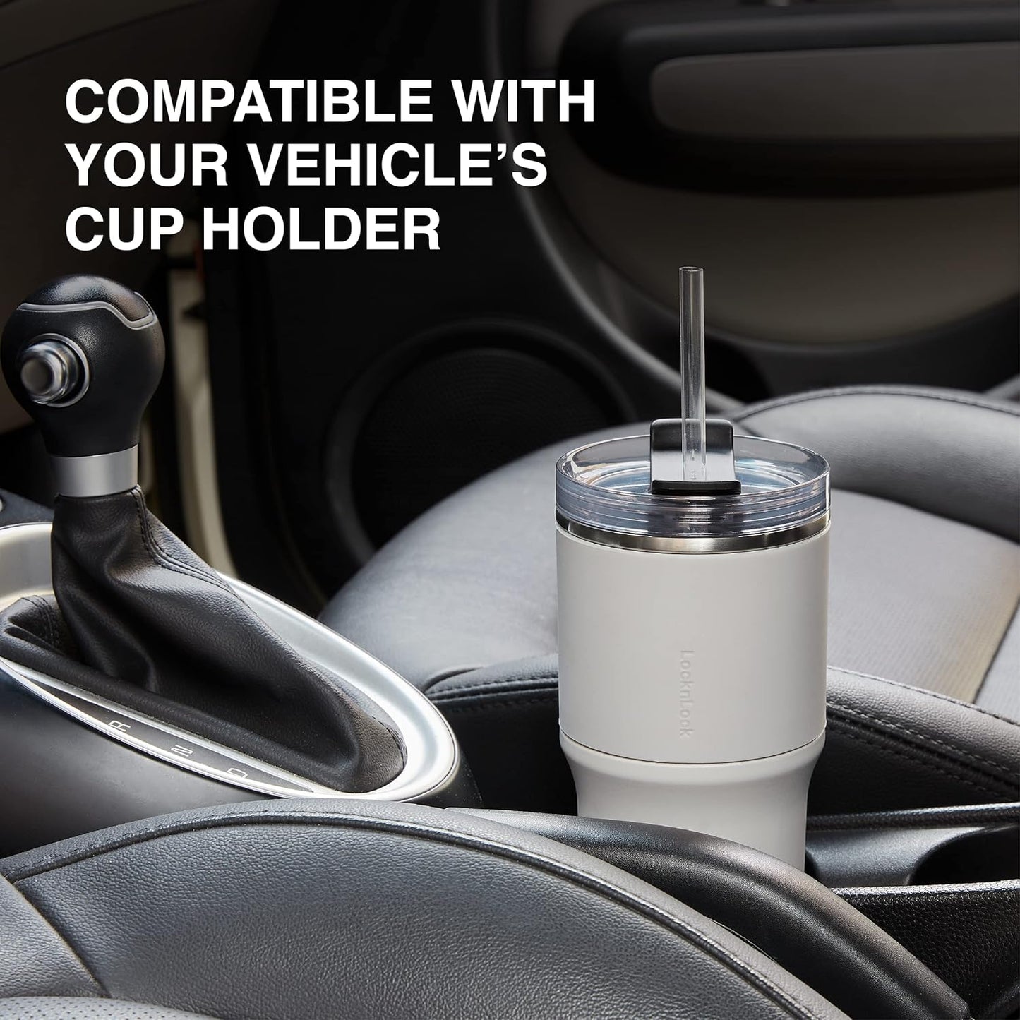 Metro Tumbler Stainless Steel Double Wall Insulated with Non-slip grip, Lid, 22 oz, Gray