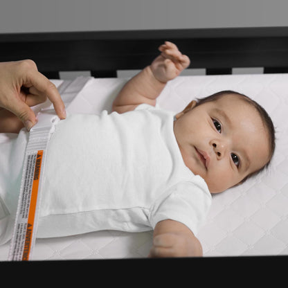 Contoured Changing Pad – Includes Waterproof Changing Liner and Safety Fastening Strap with Quick-Release Buckle