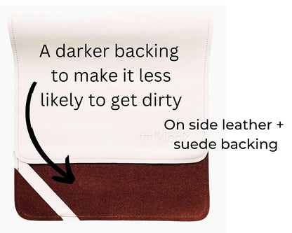 Leather Portable Changing Pad - Vegan Leather - Travel Baby Changing Mat - Multipurpose Portable Diaper Change Station Waterproof 14"x22"