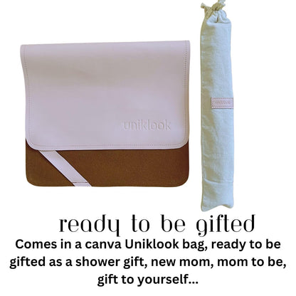 Leather Portable Changing Pad - Vegan Leather - Travel Baby Changing Mat - Multipurpose Portable Diaper Change Station Waterproof 14"x22"