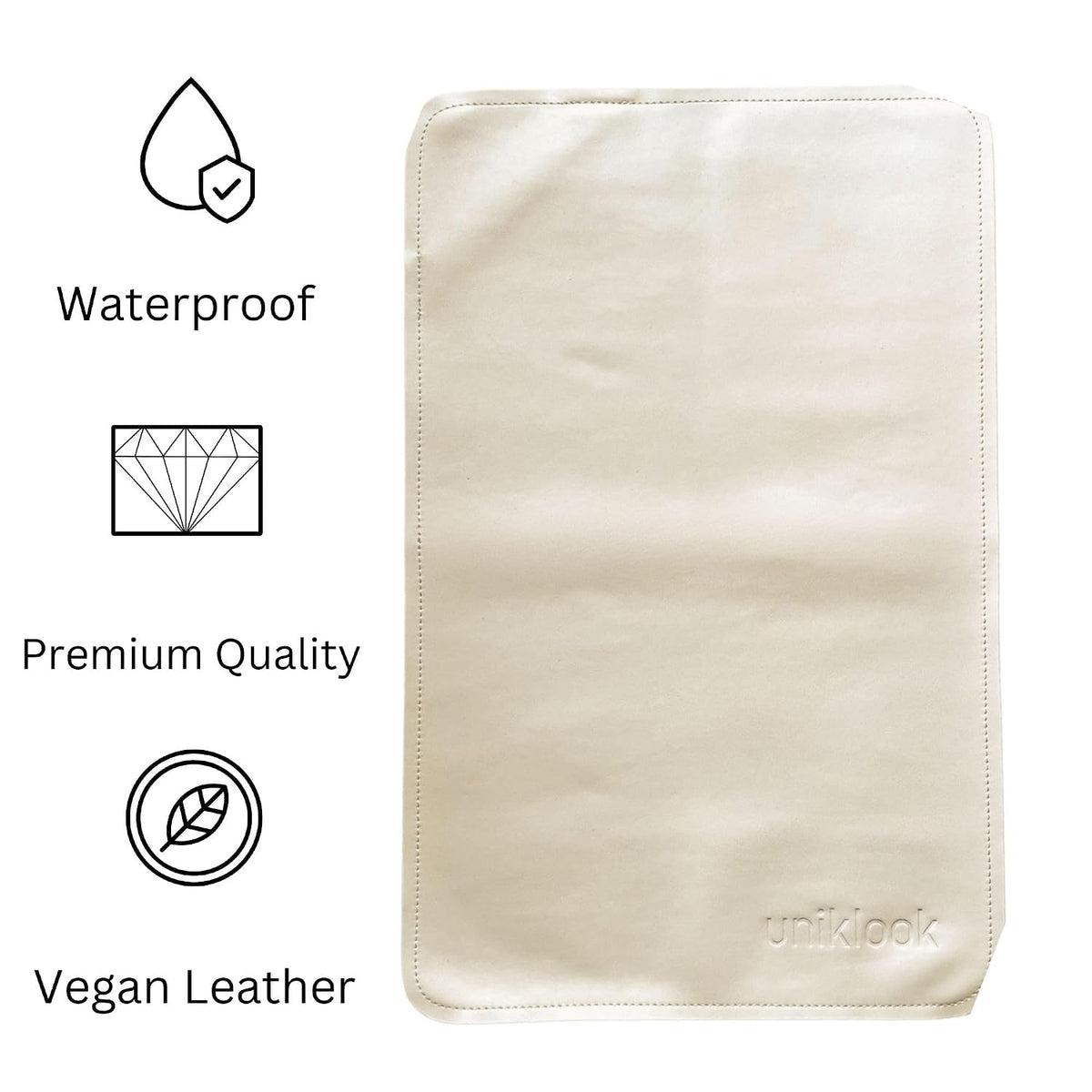 Leather Portable Changing Pad - Vegan Leather - Travel Baby Changing Mat - Multipurpose Portable Diaper Change Station Waterproof 14"x22"