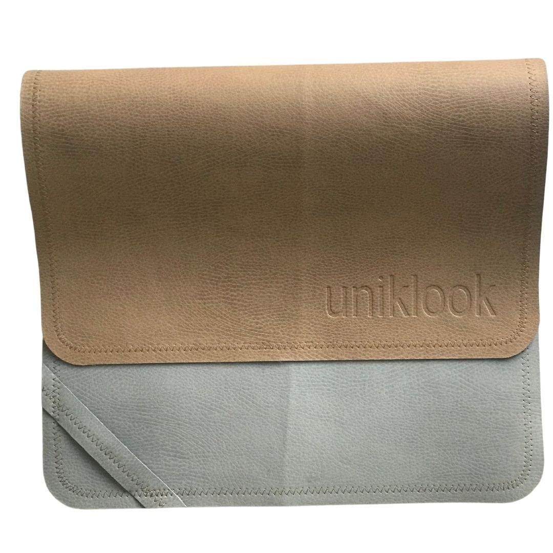 Leather Portable Changing Pad - Vegan Leather - Travel Baby Changing Mat - Multipurpose Portable Diaper Change Station Waterproof 14"x22"