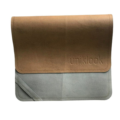 Leather Portable Changing Pad - Vegan Leather - Travel Baby Changing Mat - Multipurpose Portable Diaper Change Station Waterproof 14"x22"