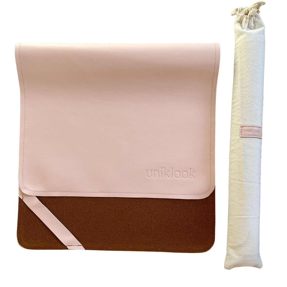 Leather Portable Changing Pad - Vegan Leather - Travel Baby Changing Mat - Multipurpose Portable Diaper Change Station Waterproof 14"x22"