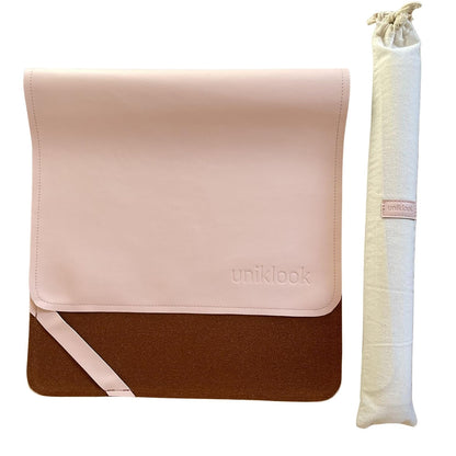 Leather Portable Changing Pad - Vegan Leather - Travel Baby Changing Mat - Multipurpose Portable Diaper Change Station Waterproof 14"x22"
