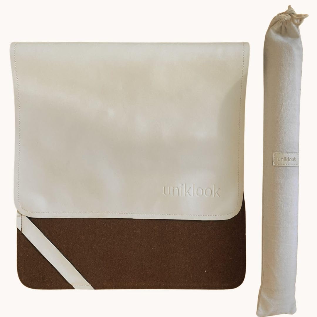 Leather Portable Changing Pad - Vegan Leather - Travel Baby Changing Mat - Multipurpose Portable Diaper Change Station Waterproof 14"x22"