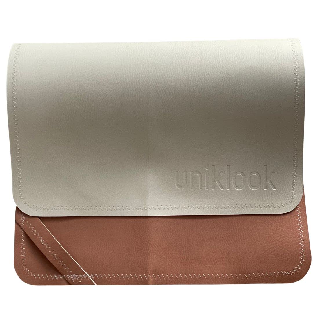 Leather Portable Changing Pad - Vegan Leather - Travel Baby Changing Mat - Multipurpose Portable Diaper Change Station Waterproof 14"x22"