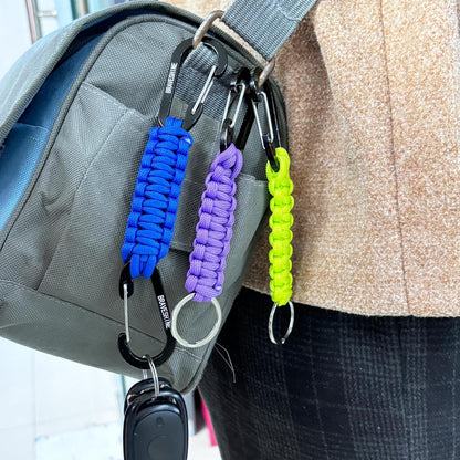 Paracord Keychain Carabiner Clip | D Ring Hanger Lanyard Hook