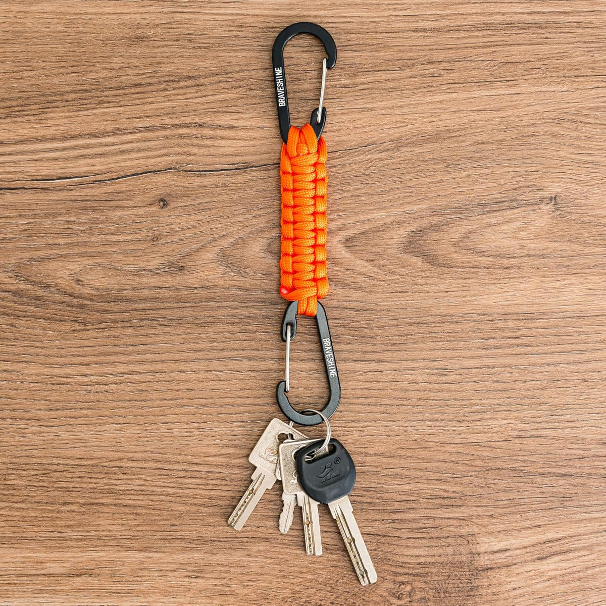 Paracord Keychain Carabiner Clip | D Ring Hanger Lanyard Hook