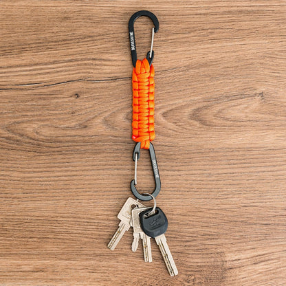 Paracord Keychain Carabiner Clip | D Ring Hanger Lanyard Hook