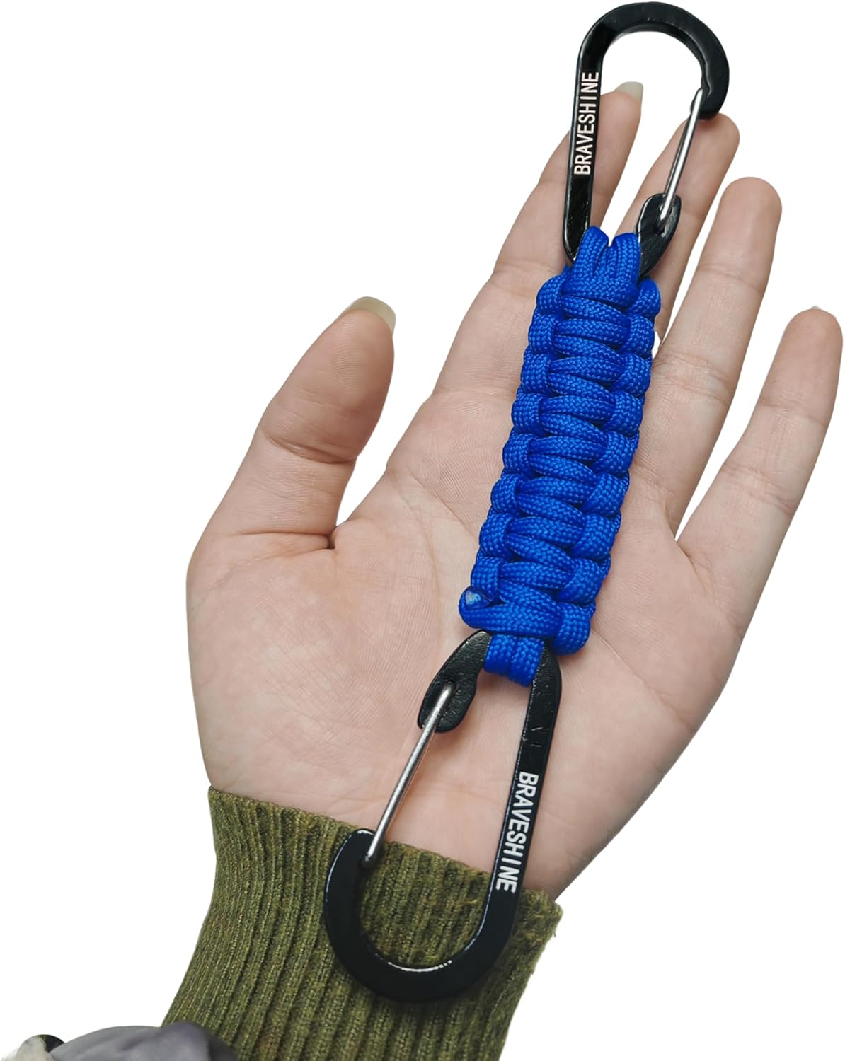 Paracord Keychain Carabiner Clip | D Ring Hanger Lanyard Hook