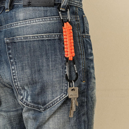 Paracord Keychain Carabiner Clip | D Ring Hanger Lanyard Hook