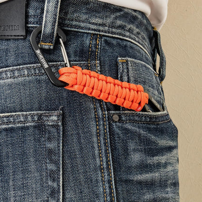 Paracord Keychain Carabiner Clip | D Ring Hanger Lanyard Hook