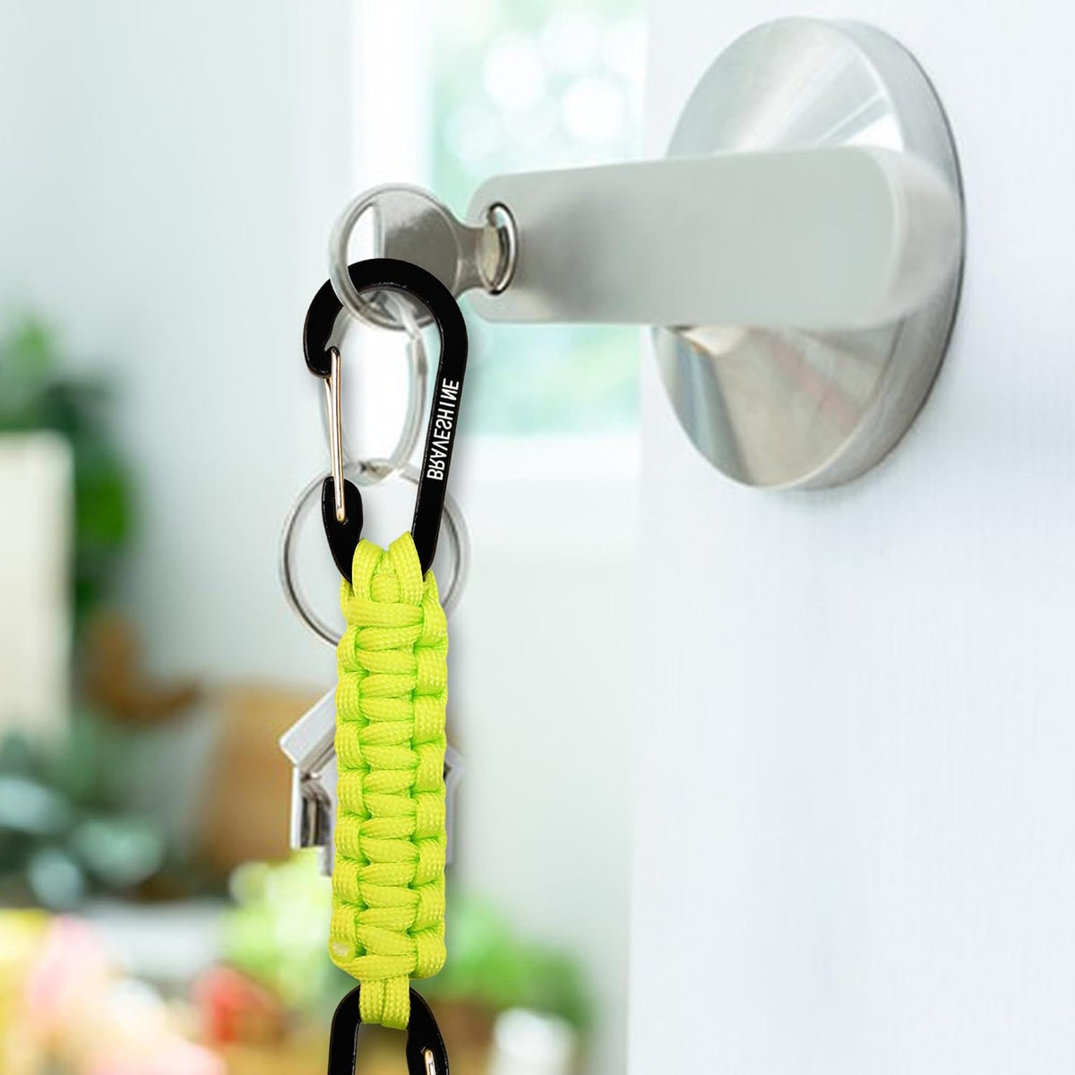 Paracord Keychain Carabiner Clip | D Ring Hanger Lanyard Hook