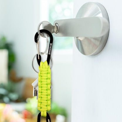 Paracord Keychain Carabiner Clip | D Ring Hanger Lanyard Hook