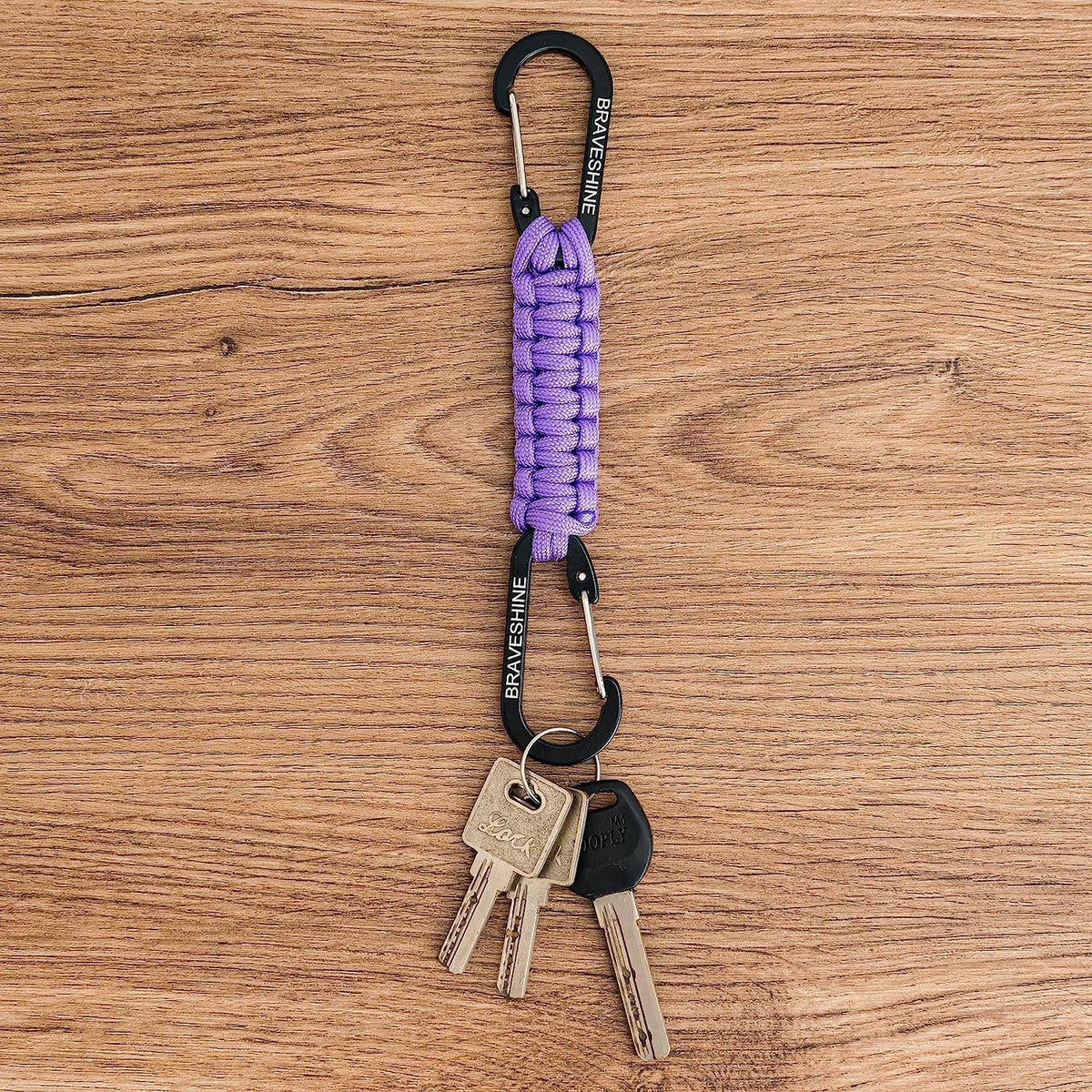 Paracord Keychain Carabiner Clip | D Ring Hanger Lanyard Hook