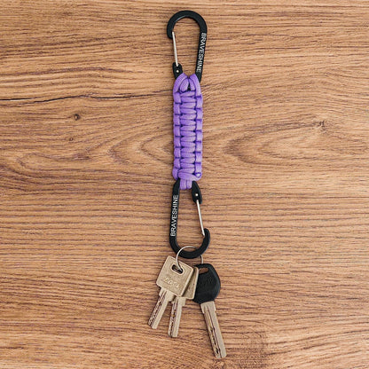 Paracord Keychain Carabiner Clip | D Ring Hanger Lanyard Hook