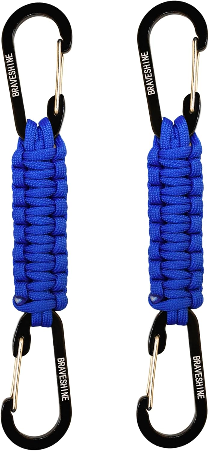 Paracord Keychain Carabiner Clip | D Ring Hanger Lanyard Hook