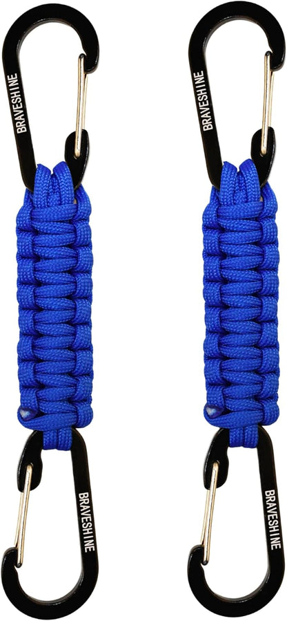 Paracord Keychain Carabiner Clip | D Ring Hanger Lanyard Hook