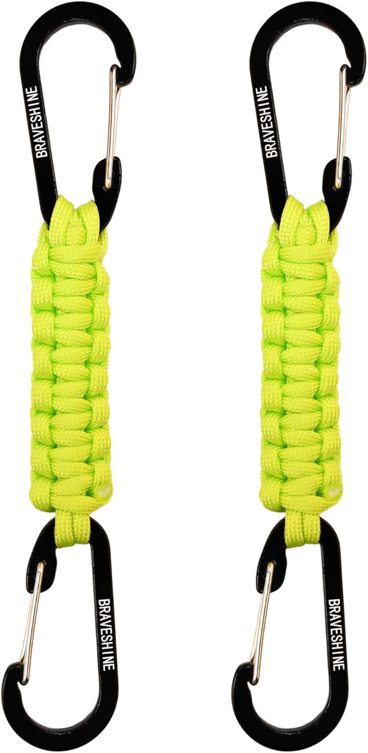 Paracord Keychain Carabiner Clip | D Ring Hanger Lanyard Hook