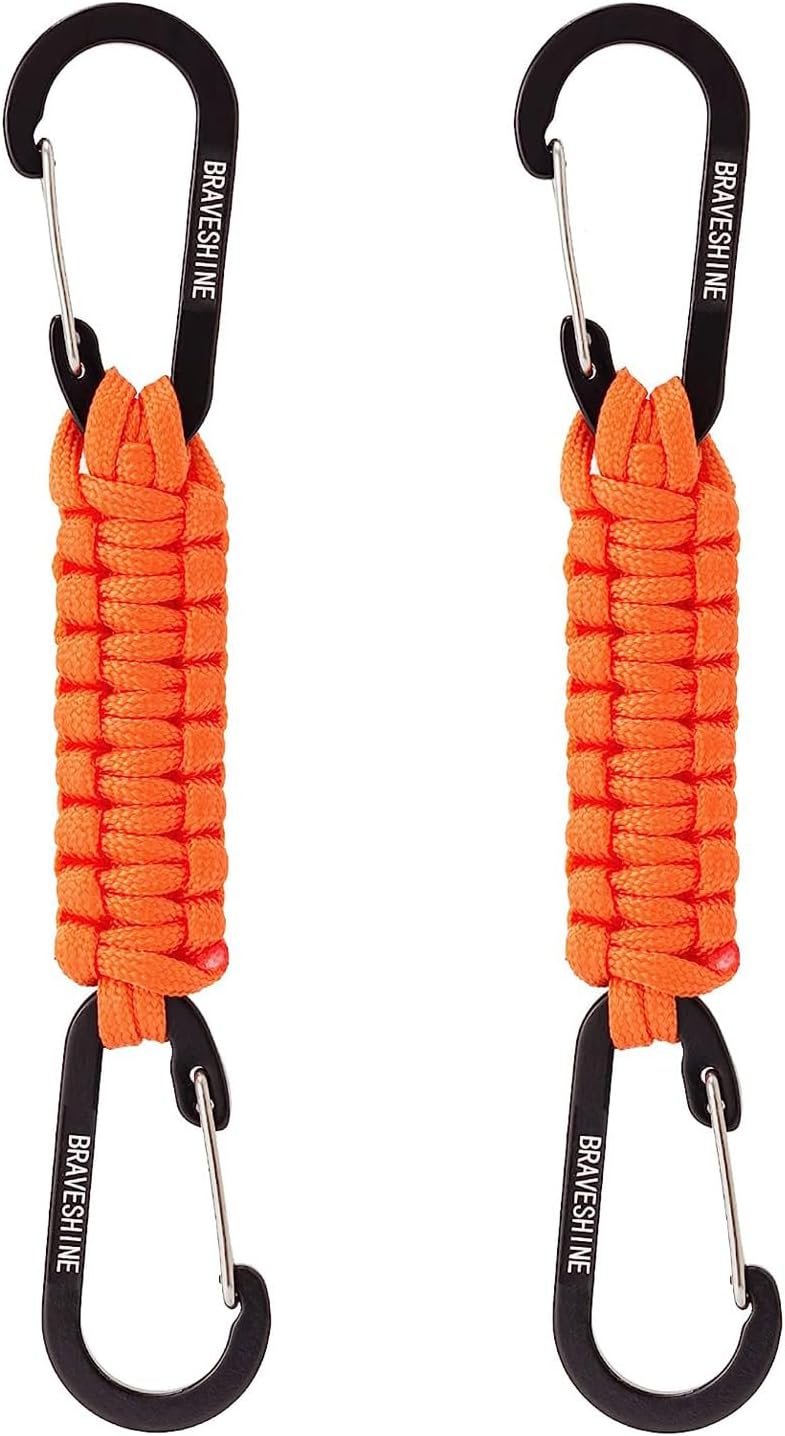 Paracord Keychain Carabiner Clip | D Ring Hanger Lanyard Hook
