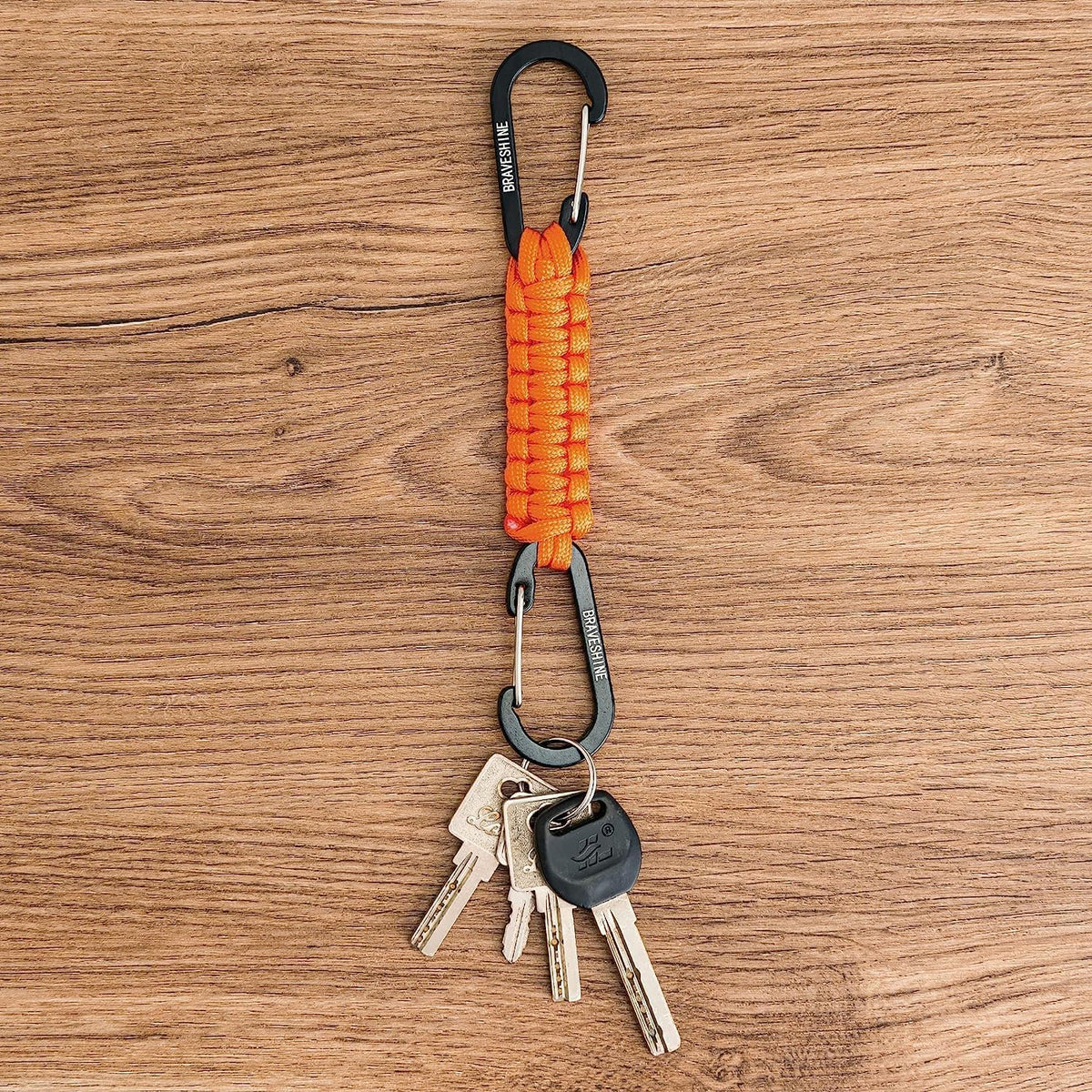 Paracord Keychain Carabiner Clip | D Ring Hanger Lanyard Hook
