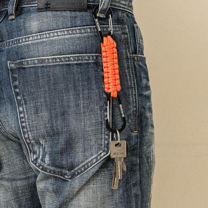 Paracord Keychain Carabiner Clip | D Ring Hanger Lanyard Hook